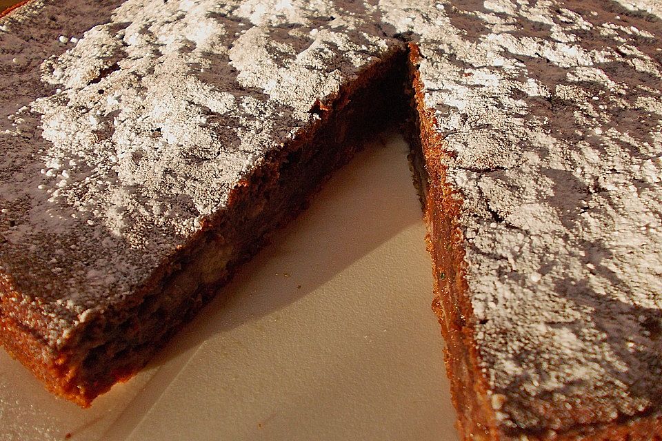 Zucchini-Bananen Kuchen mit Schoko