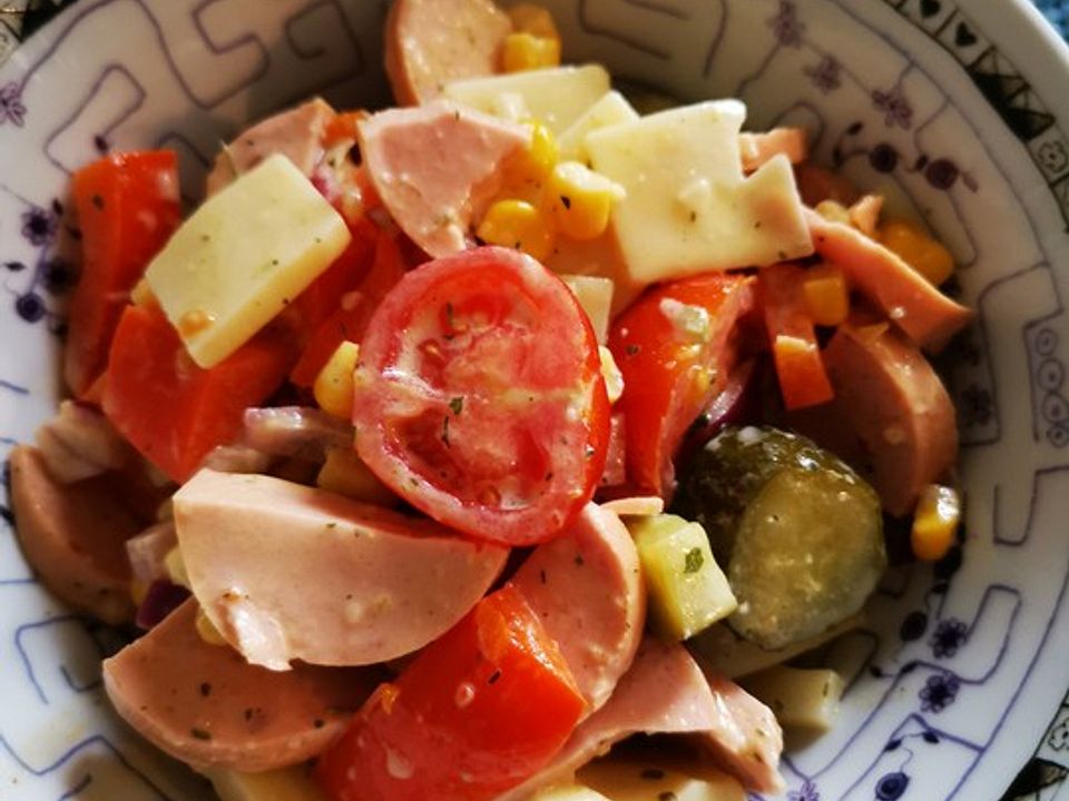 Pikanter Wurst-Käse-Salat von mönggeli| Chefkoch