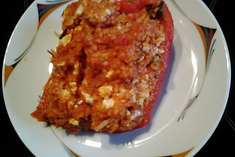 Gefüllte Paprika, vegetarisch