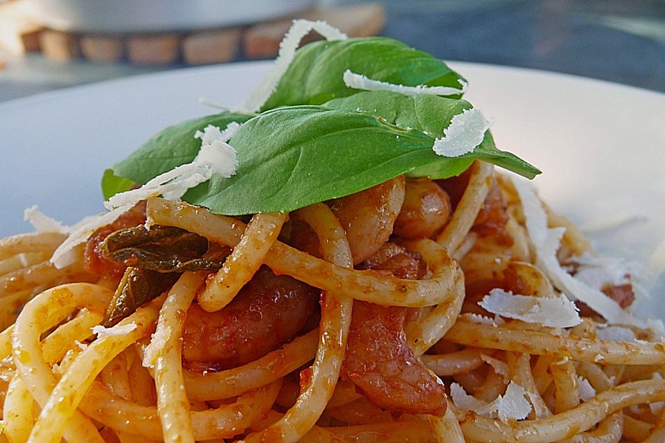 Spaghetti aglio olio e scampi