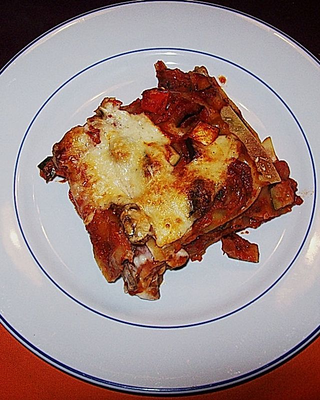 Paprika-Zucchini-Lasagne