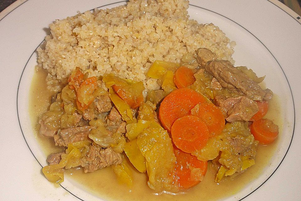 Apfel-Gewürz Tajine mit Lamm von Sarah