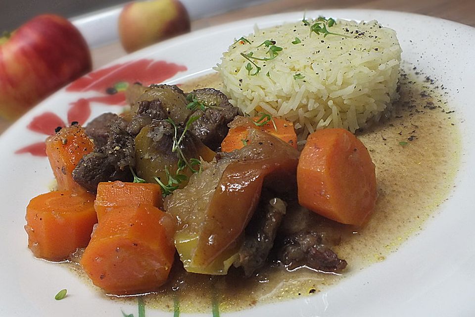 Apfel-Gewürz Tajine mit Lamm von Sarah