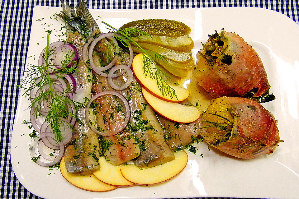 Matjes in Honig-Vinaigrette mit Apfel und Dill von Sarah