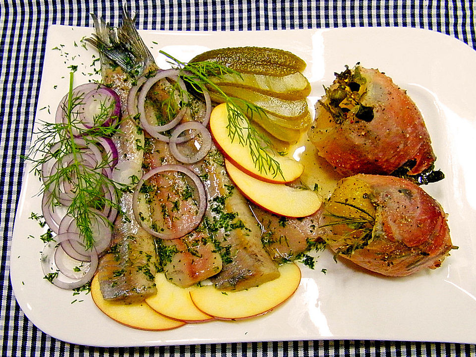 Matjes in Honig-Vinaigrette mit Apfel und Dill von Sarah von ...