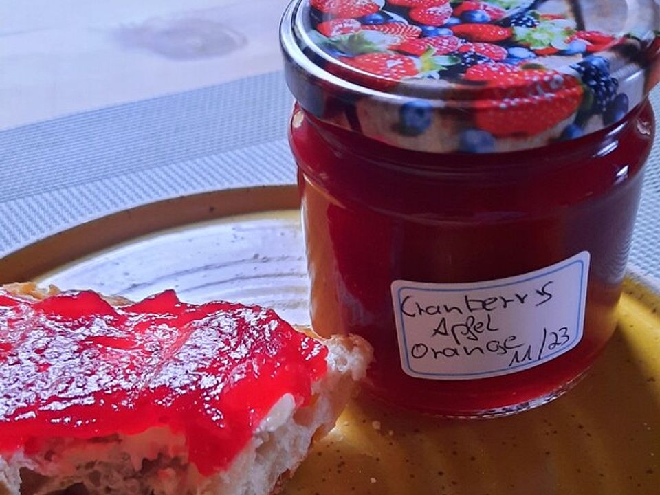 Cranberry-Apfel-Orangen Marmelade von Thelemina| Chefkoch