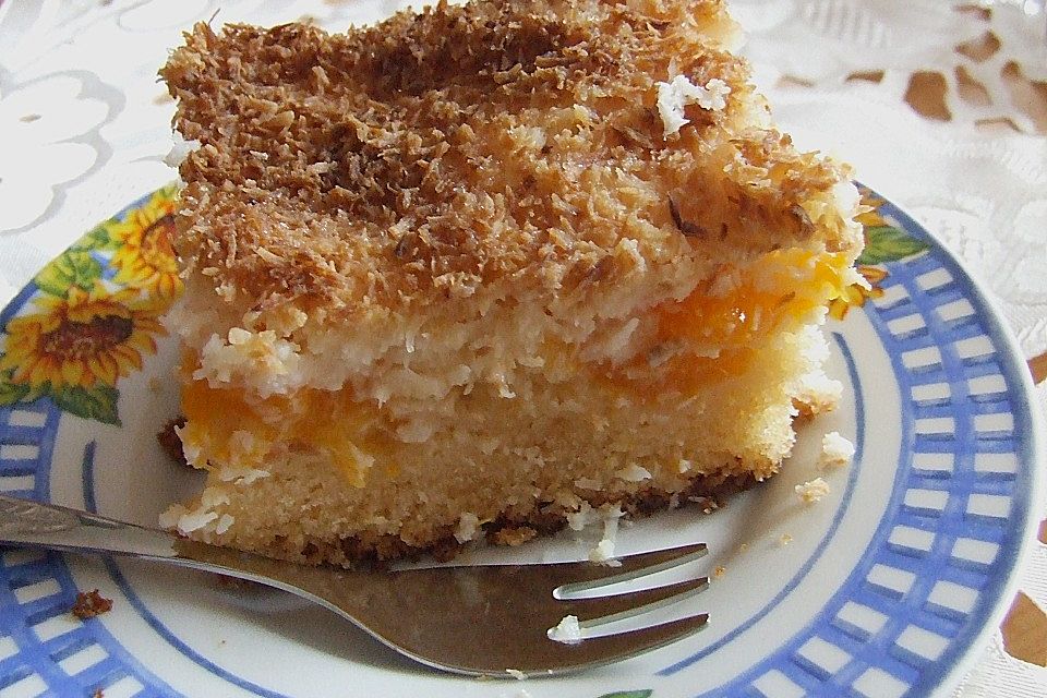 Früchtekuchen mit Mandarinen vom Blech