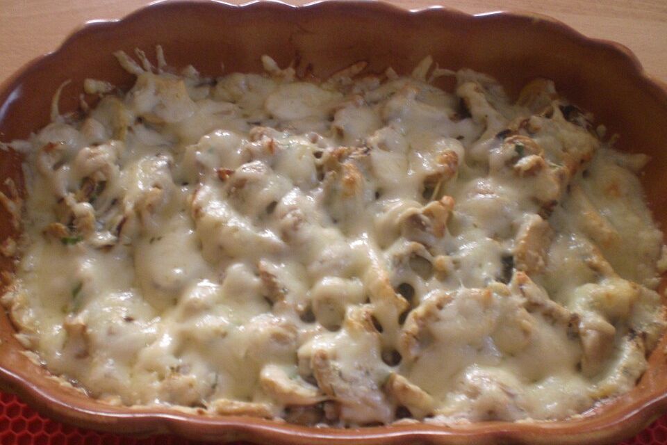 Maultaschen-Frischkäse-Auflauf Maultaschen-Frischkäse-Auflauf