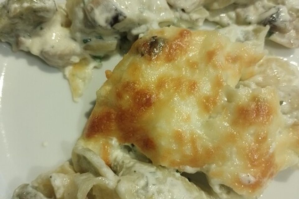 Maultaschen-Frischkäse-Auflauf Maultaschen-Frischkäse-Auflauf