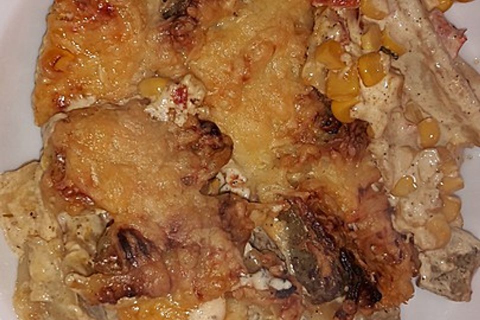 Maultaschen-Frischkäse-Auflauf Maultaschen-Frischkäse-Auflauf