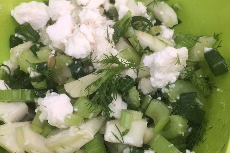 Sellerie-Fenchel-Feta-Salat