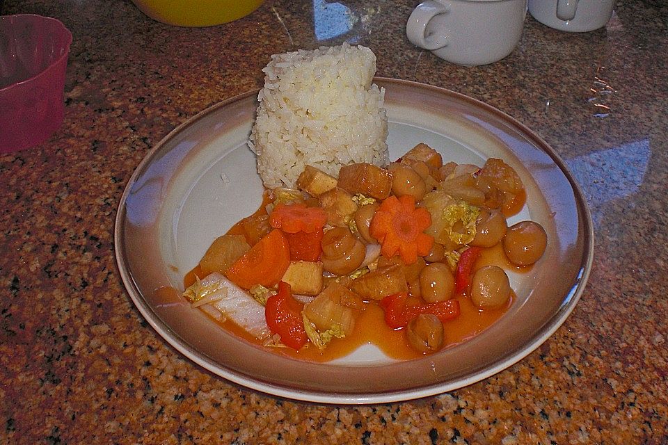 Tofu süß-sauer Soße