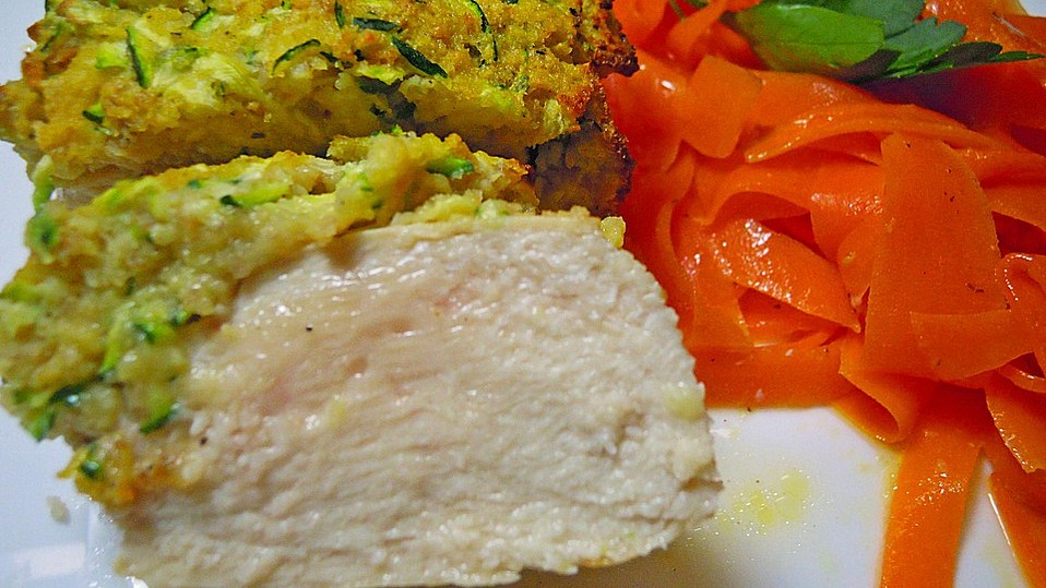 Hähnchenbrustfilet mit Zucchinikruste von KleinSisi Hähnchenbrustfilet mit Zucchinikruste von KleinSisi