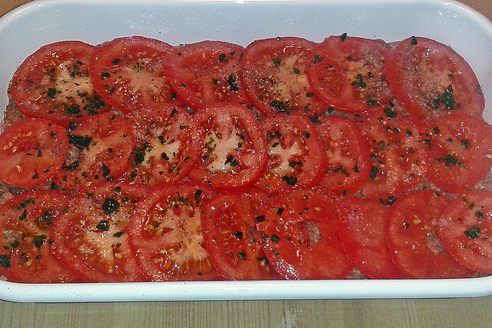 Arabischer Hack-Kartoffel-Tomaten-Auflauf