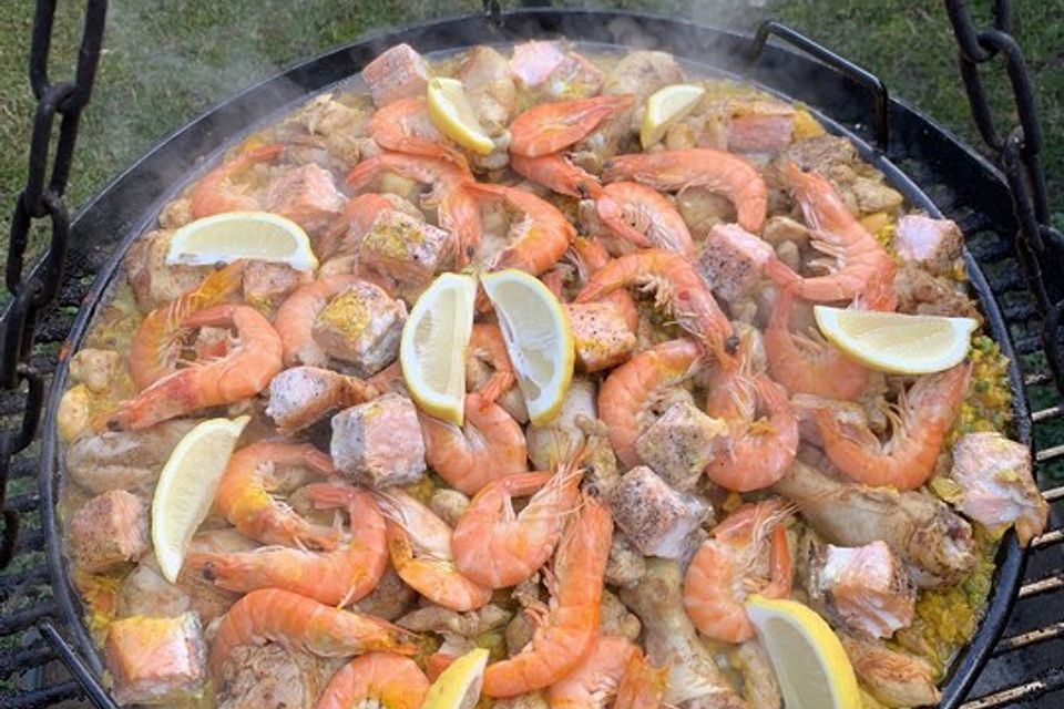 Cremige Fisch-Paella