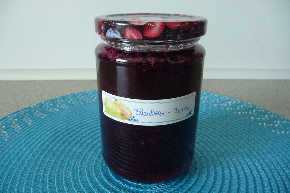 Blaubeer-Birnen-Konfitüre