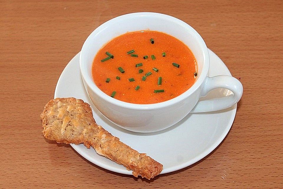 Paprika-Tomatencreme-Suppe