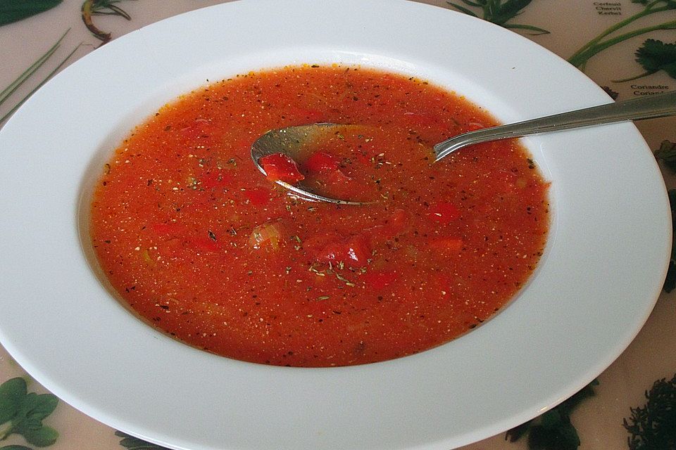 Paprika-Tomatencreme-Suppe