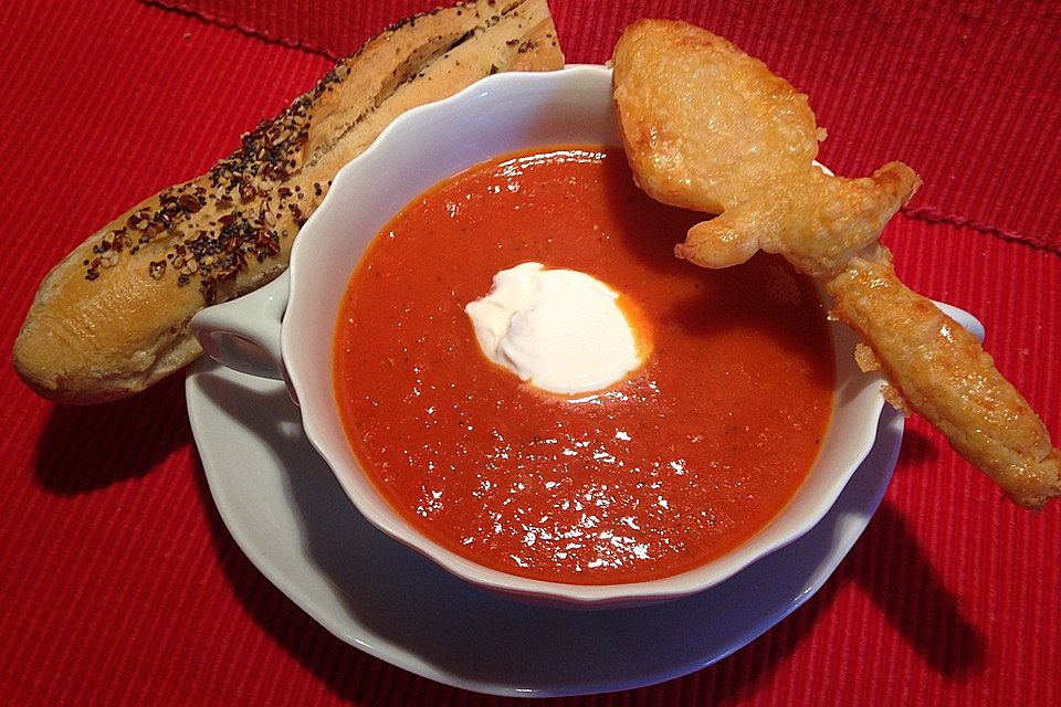 Paprika-Tomatencreme-Suppe