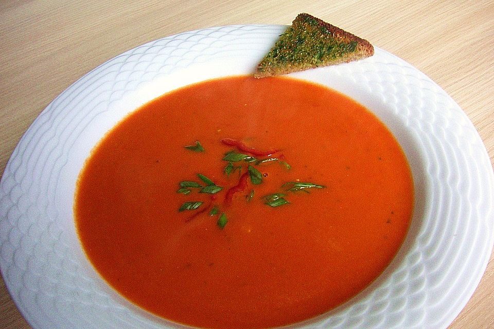 Paprika-Tomatencreme-Suppe