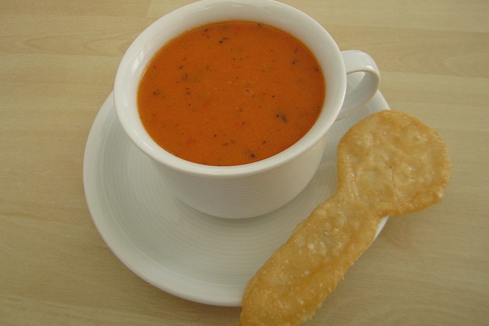 Paprika-Tomatencreme-Suppe