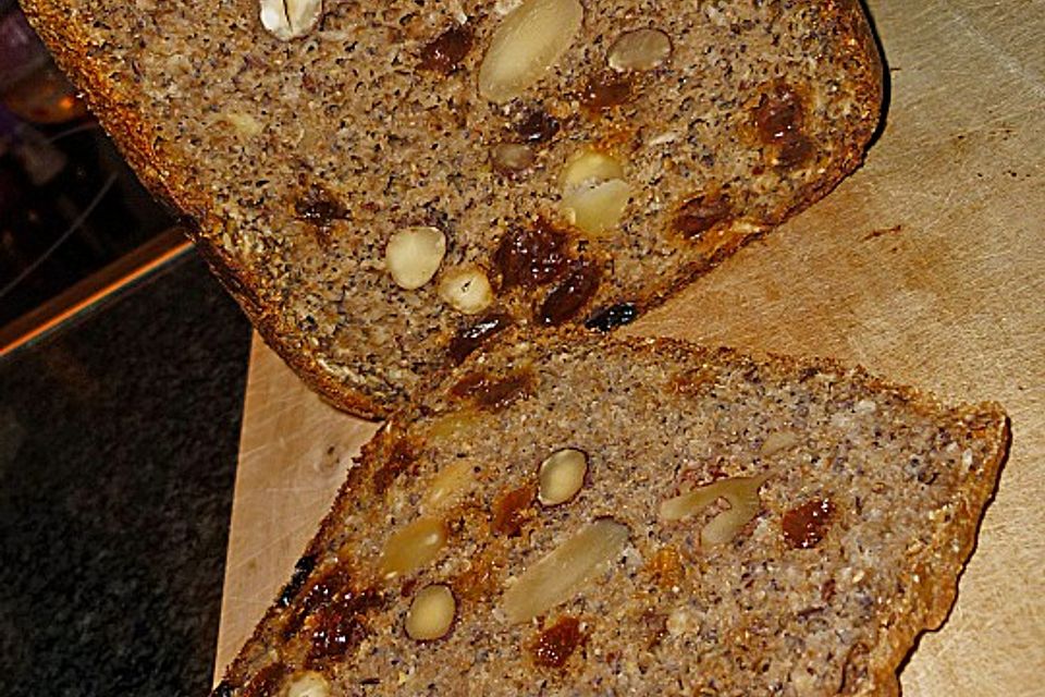 Leckeres Roggen-Dinkel-Vollkornbrot mit Sauerteig