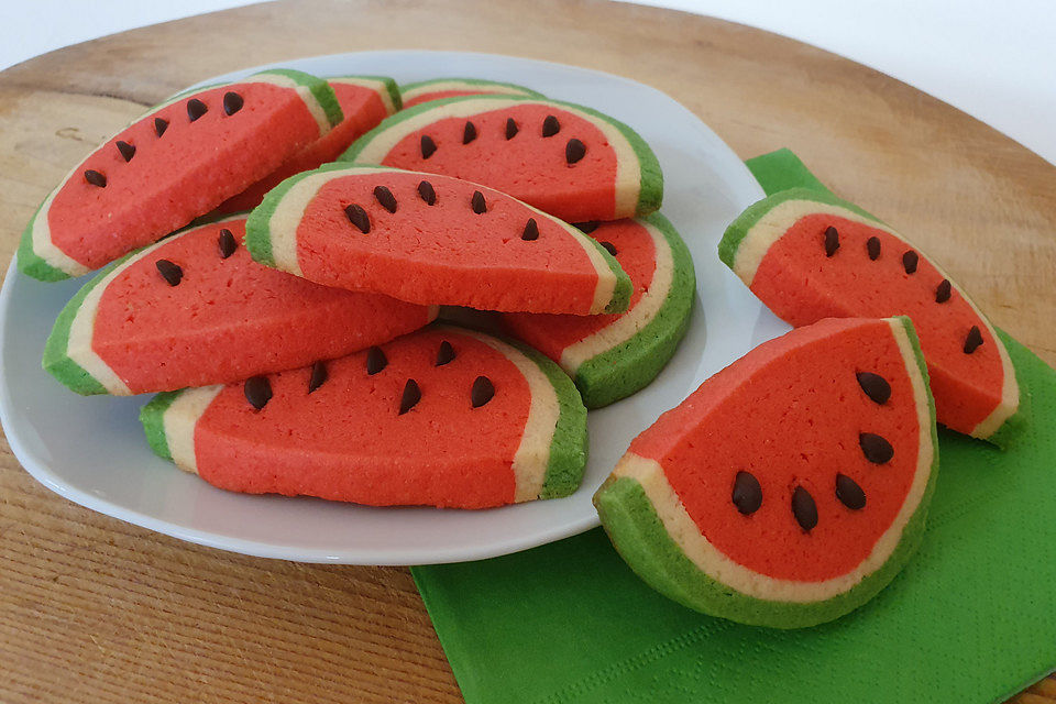 Wassermelonenspaltenkekse