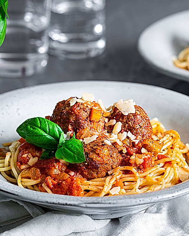 Albertos Spaghetti mit Meatballs