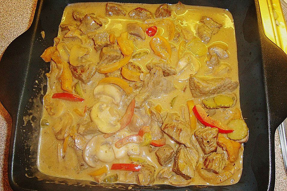 Rindshuft Stroganoff