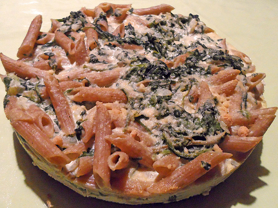Penne-Torte mit Spinat von Katrin804| Chefkoch