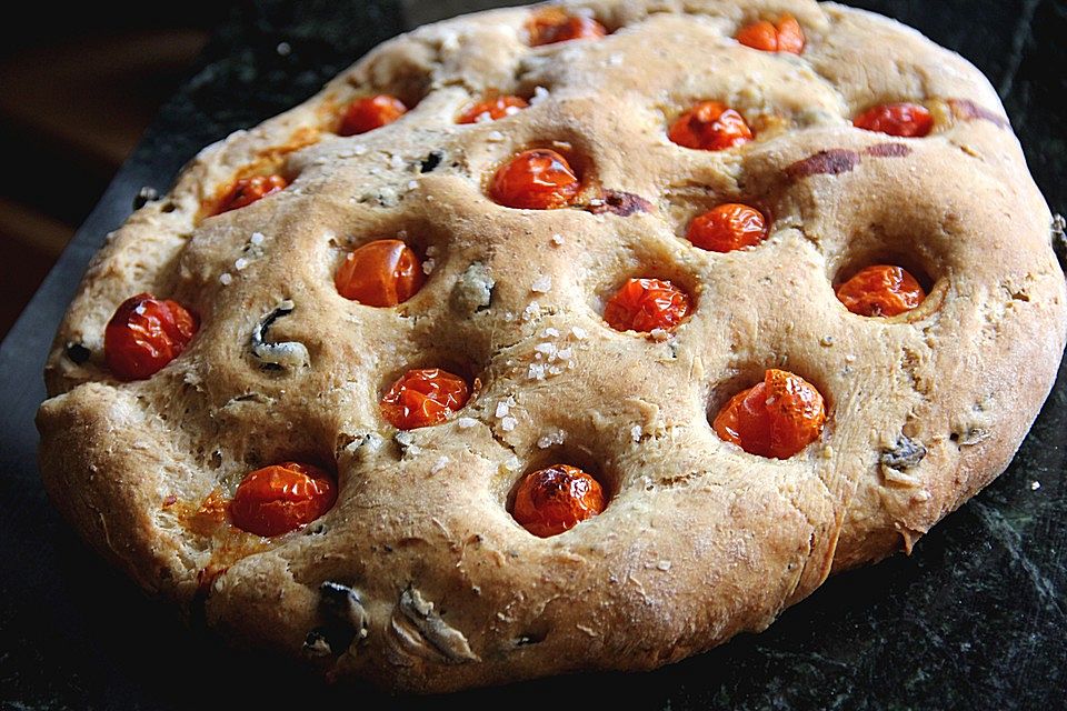 Foccacia mit Cherrytomaten