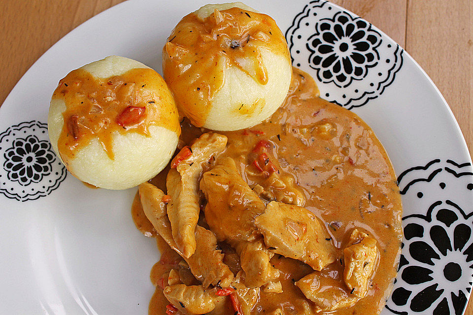 Paprikageschnetzeltes mit Hühnchen