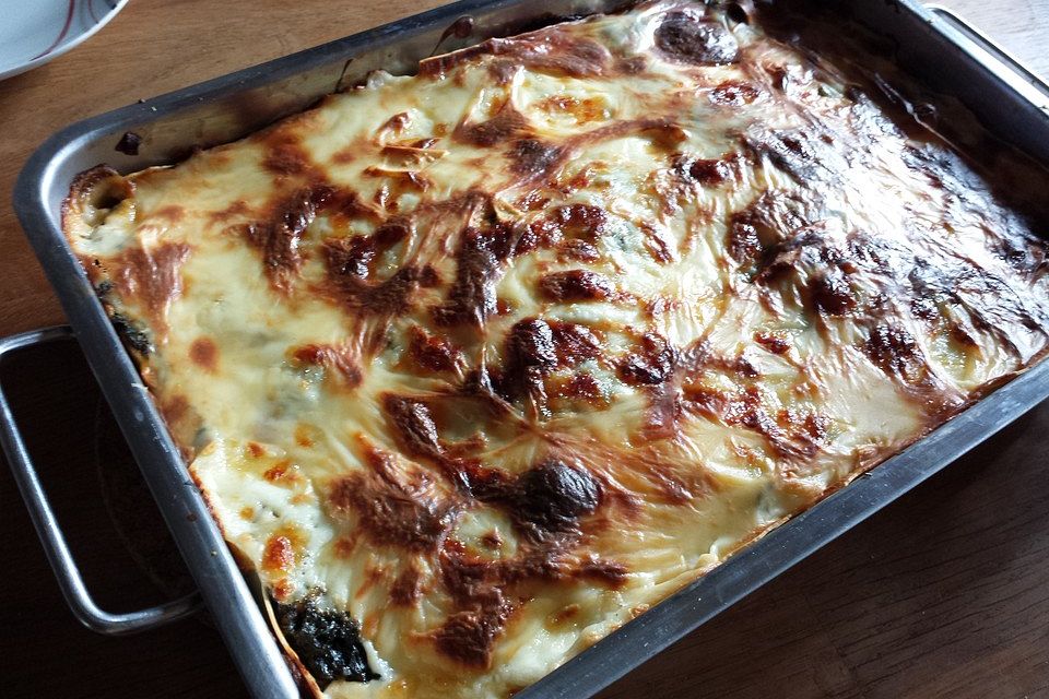 Löwenzahn-Brennnessel-Lasagne