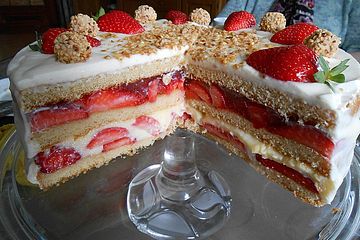 Erdbeer-Vanille-Pudding-Doppeldecker