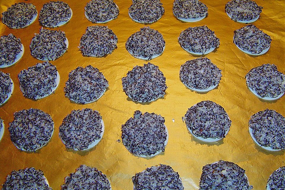 Brisanes Grießplätzchen mit Mohn