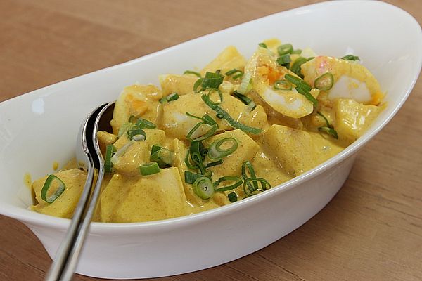 Eiersalat mit selbstgemachter Curry-Mayonnaise und Ananas von chefkoch ...