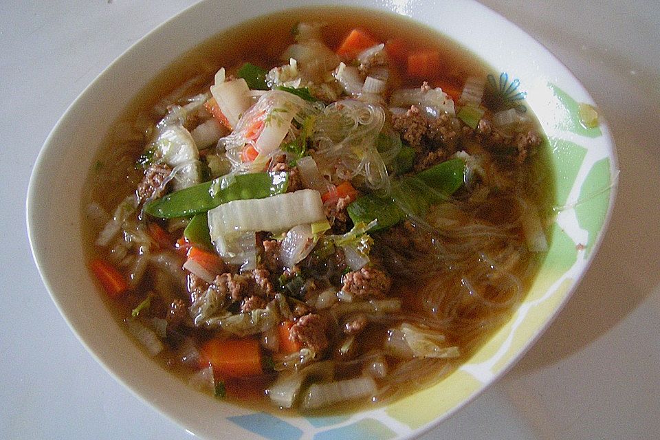 Gemüsesuppe mit Hackfleisch