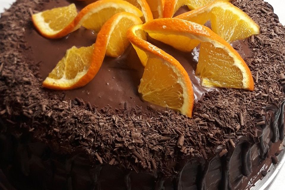 Orangen-Schokoladen Torte