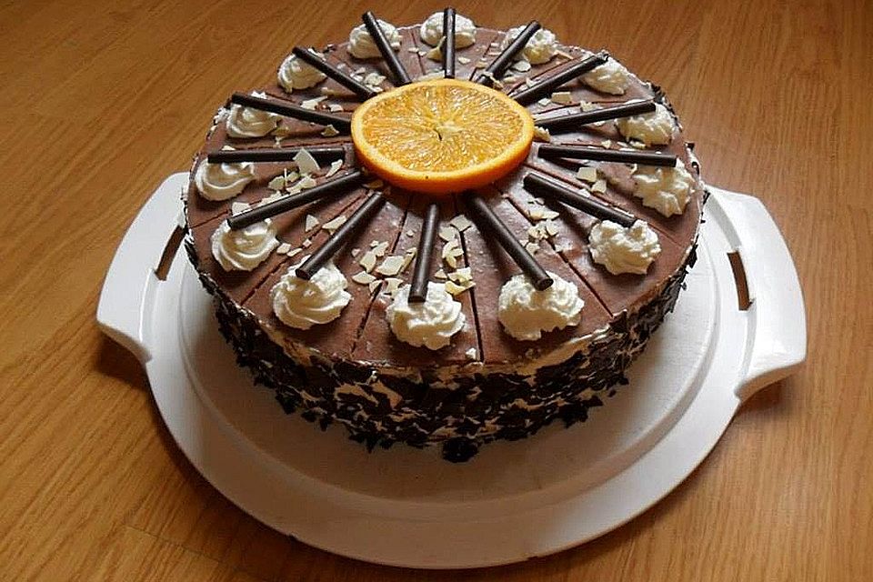 Orangen-Schokoladen Torte