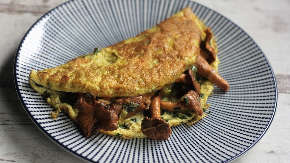 Omelette mit Pfifferlingen von cantaloupe