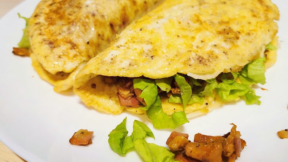 Omelette mit Pfifferlingen von cantaloupe