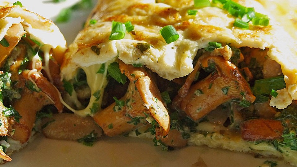 Omelette mit Pfifferlingen von cantaloupe