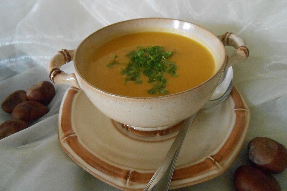 Kürbis-Kokos-Suppe