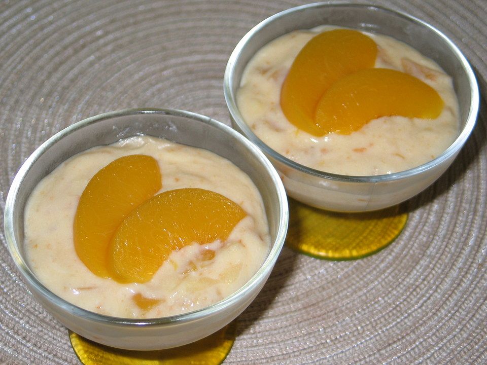 Pfirsich-Puddingcreme mit Schmand von lotustussi| Chefkoch