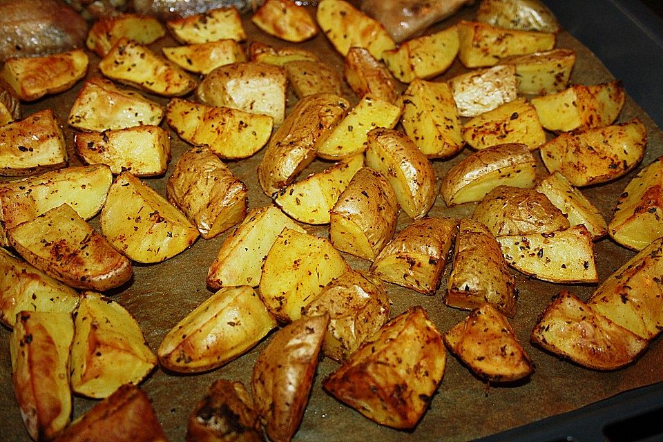 Kartoffelspalten mediterran, aus der Actifry oder aus dem Backofen