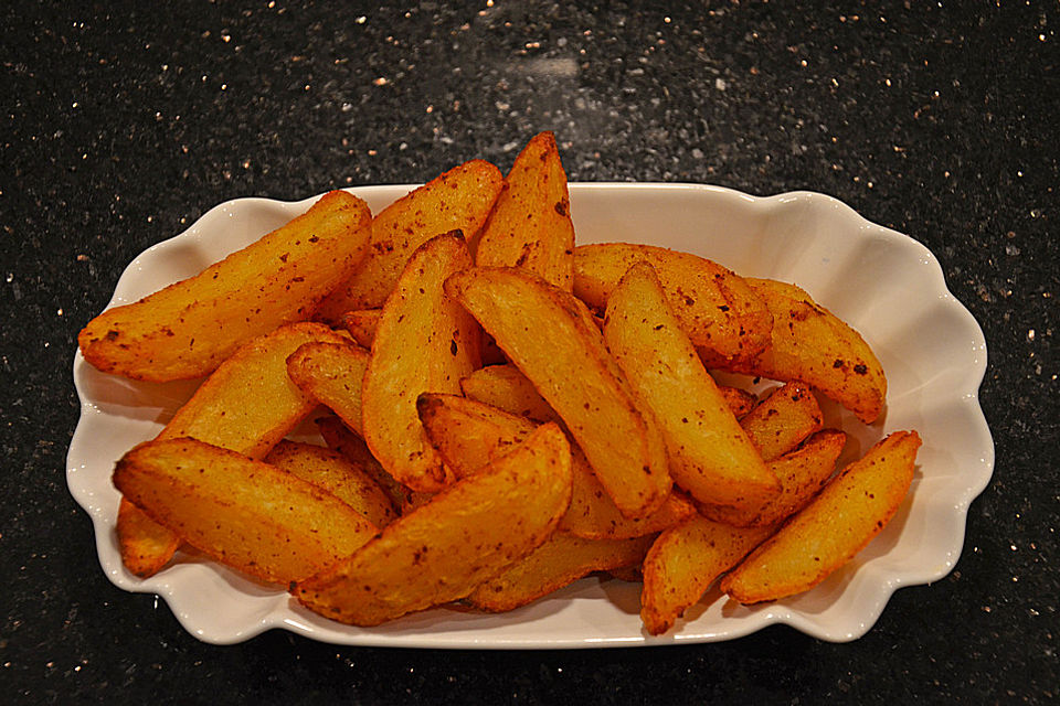 Kartoffelspalten mediterran, aus der Actifry oder aus dem Backofen