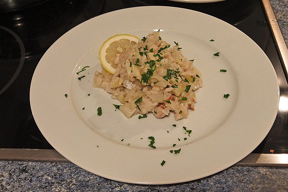 Zitroniges Fenchel-Risotto mit Feta