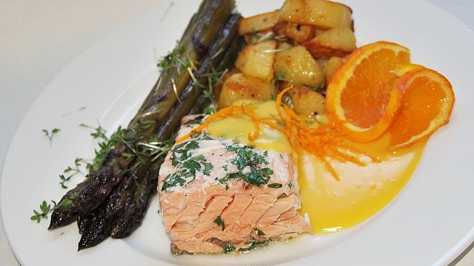 Gebackener Lachs mit Kräutern von sony102| Chefkoch Gebackener Lachs mit Kräutern von sony102| Chefkoch
