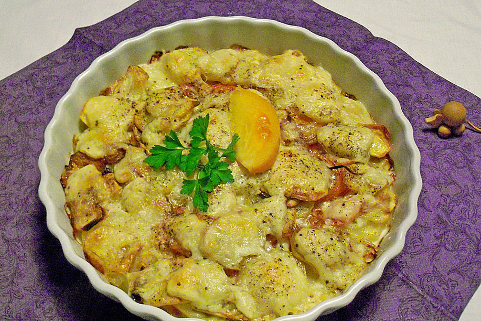 Kartoffel-Tomaten-Gratin