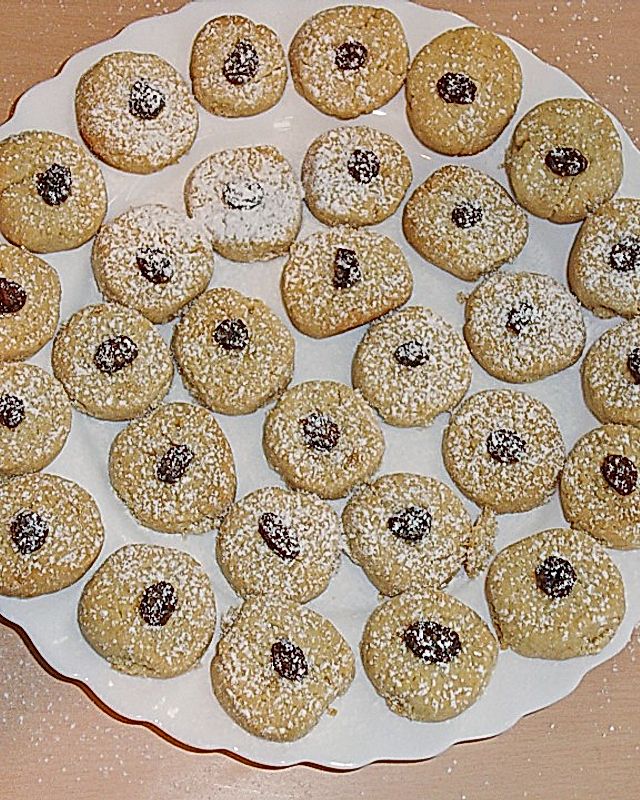 Marzipan-Rosinen Kekse